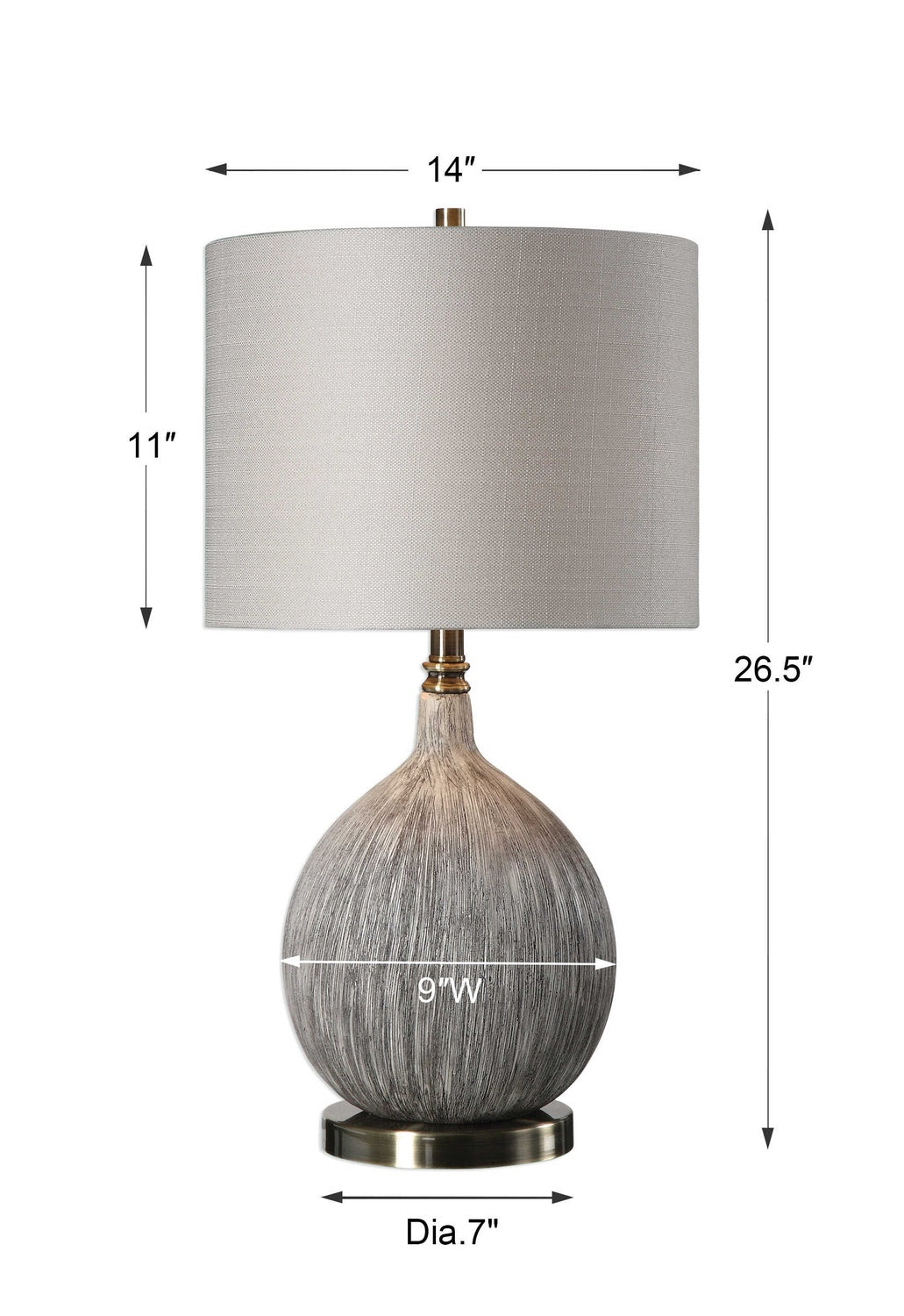 UTTERMOST, HEDERA TABLE LAMP, TABLE LAMPS