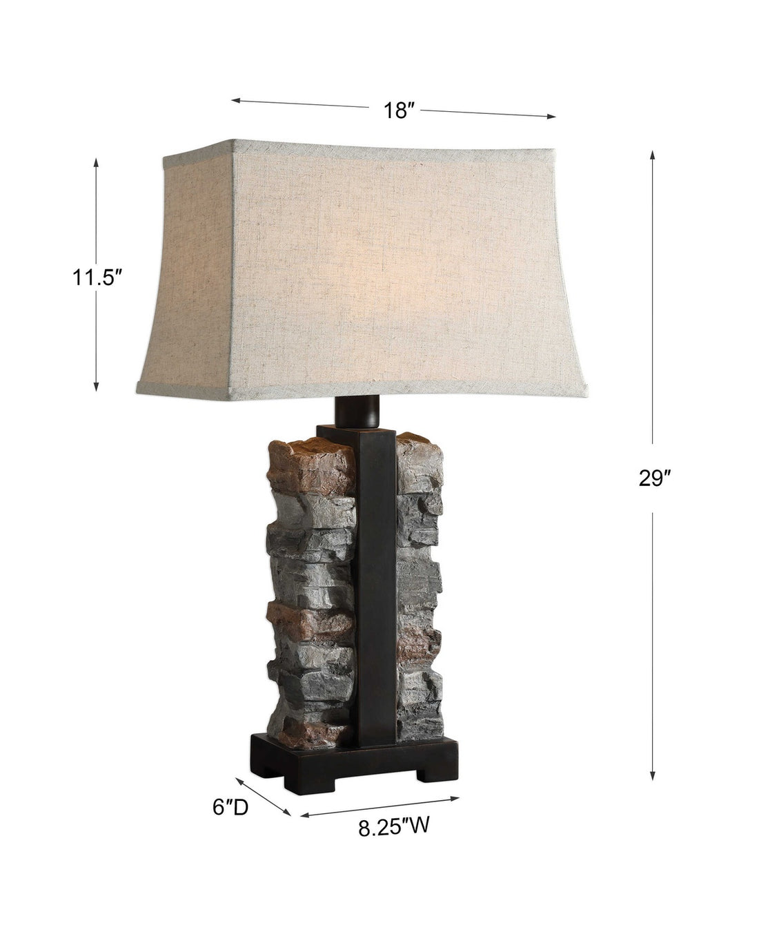 UTTERMOST, Kodiak Stacked Lamp, TABLE LAMPS
