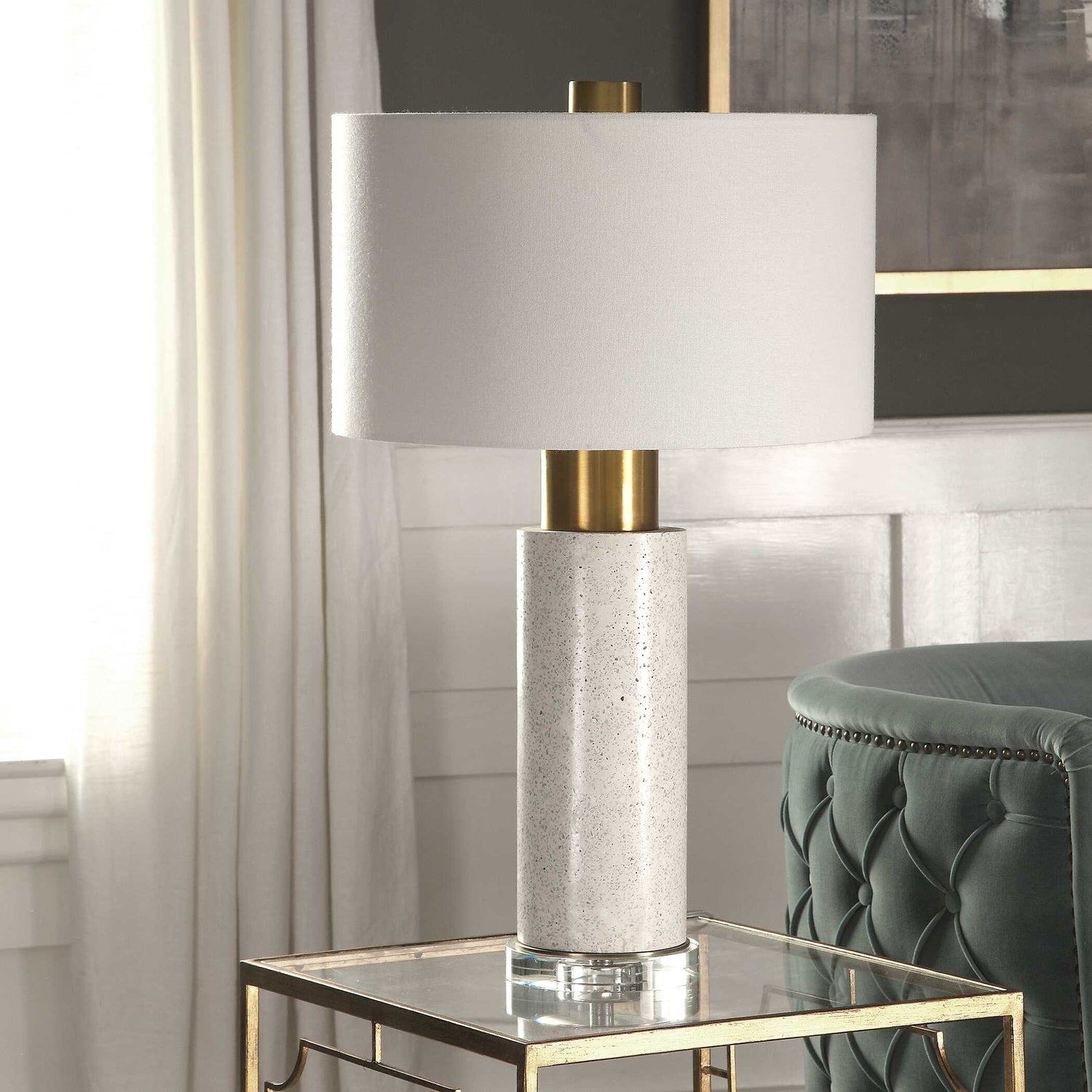 UTTERMOST, VAESHON CONCRETE TABLE LAMP, TABLE LAMPS