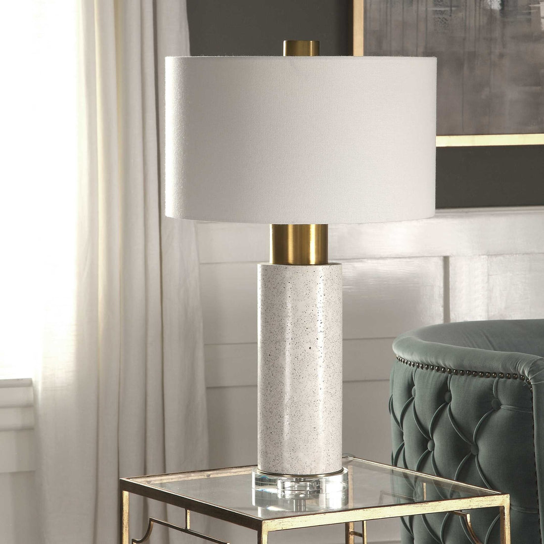 UTTERMOST, Vaeshon Concrete Table Lamp, TABLE LAMPS