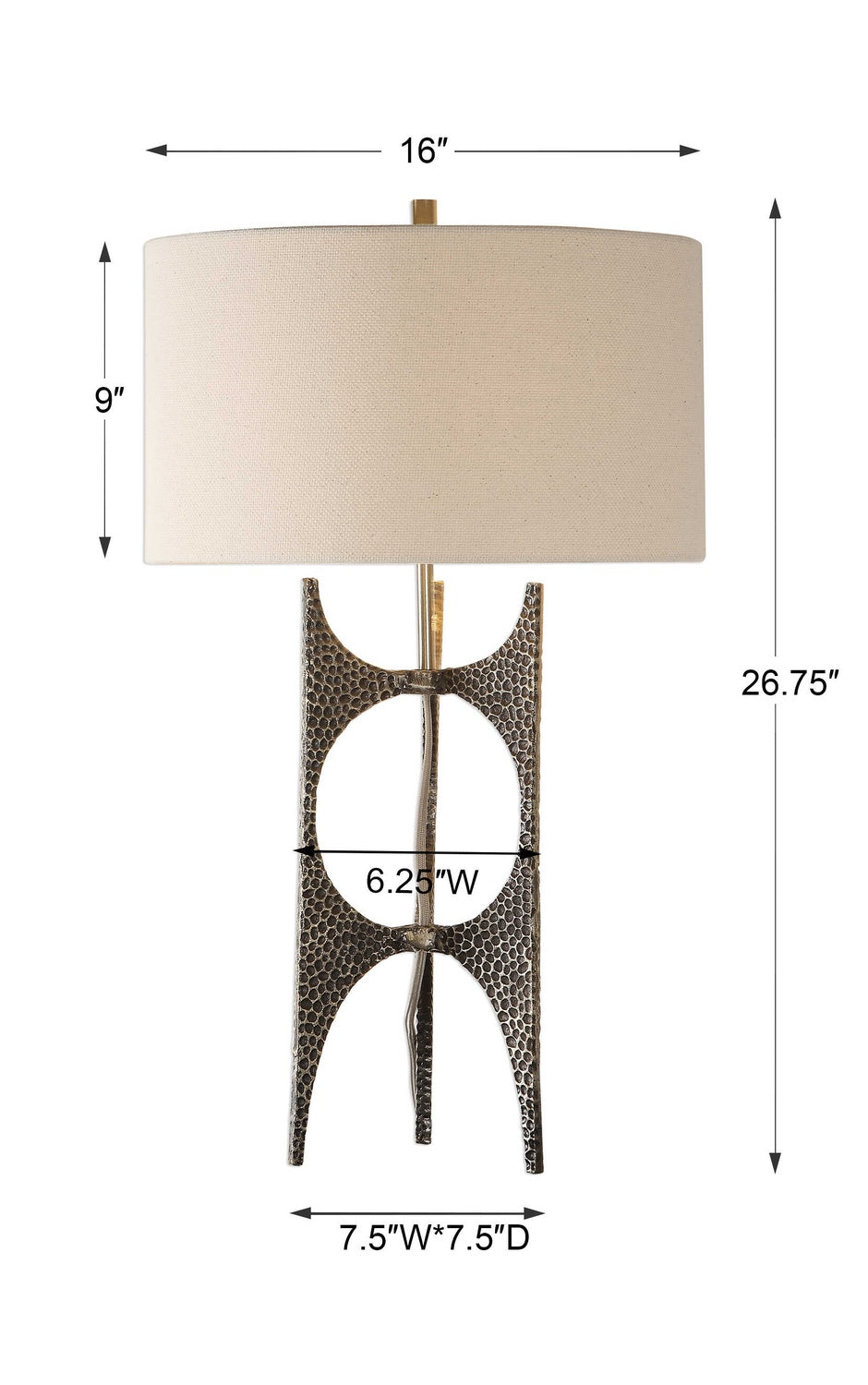 UTTERMOST, GOLDIA ANTIQUE LAMP, TABLE LAMPS