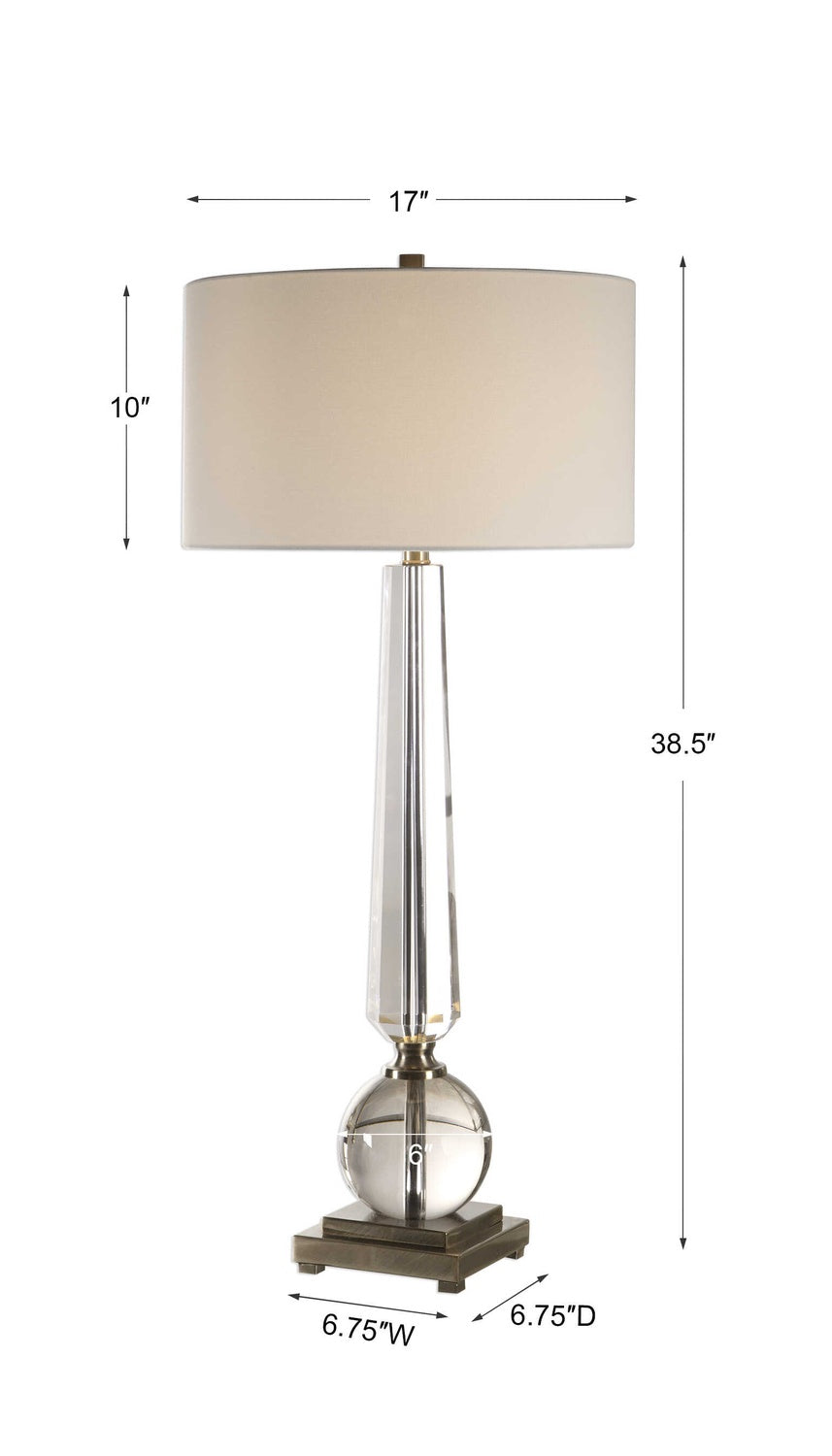 UTTERMOST, Crista Crystal Lamp, TABLE LAMPS