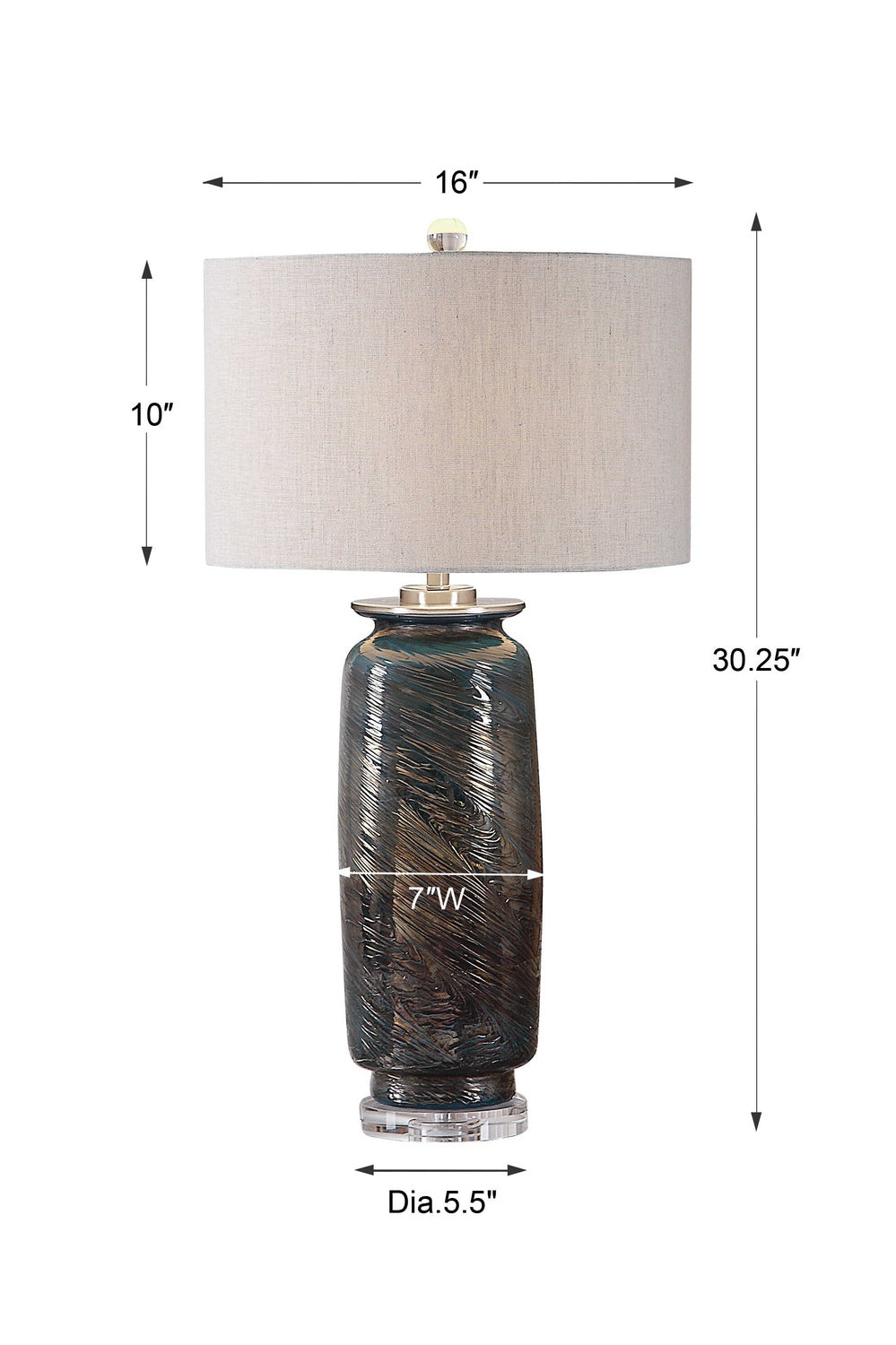UTTERMOST, Olesya Swirl Table Lamp, TABLE LAMPS
