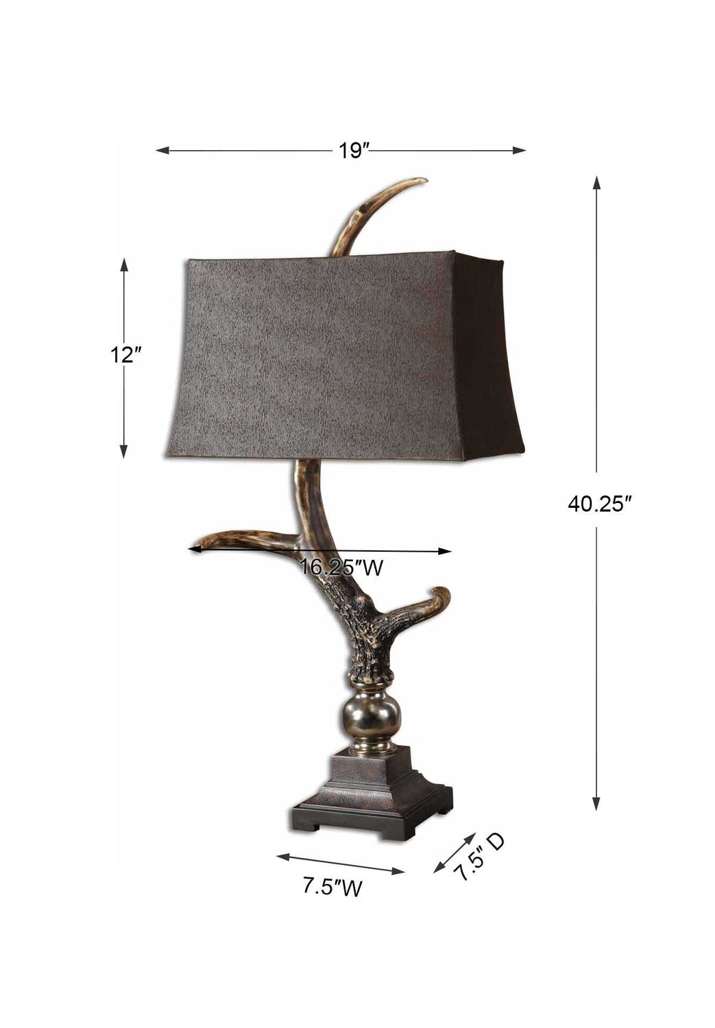 UTTERMOST, Stag Horn Shade Table Lamp, TABLE LAMPS