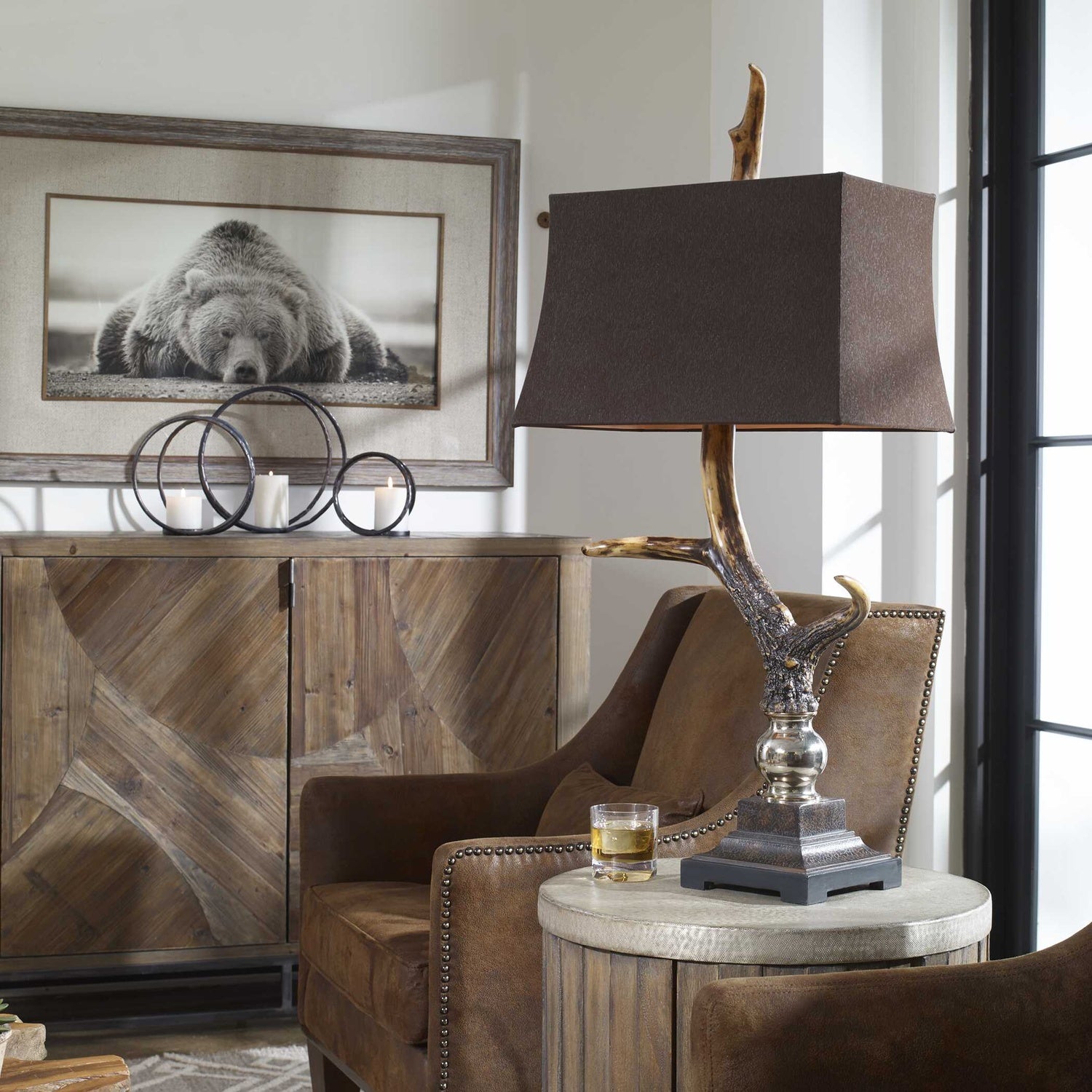 UTTERMOST, Stag Horn Shade Table Lamp, TABLE LAMPS
