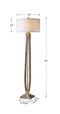 UTTERMOST, BOYDTON BURNISHED FLOOR LAMP, FLOOR LAMP