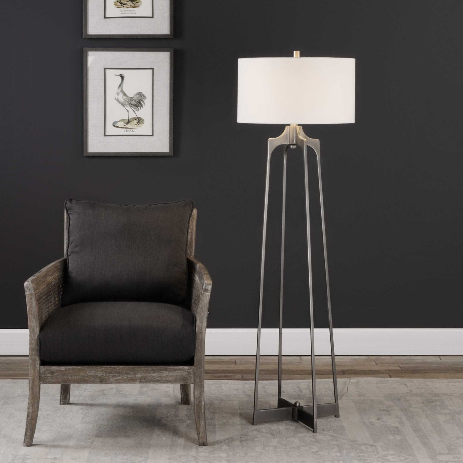 UTTERMOST, Adrian Modern Floor Lamp, FLOOR LAMP