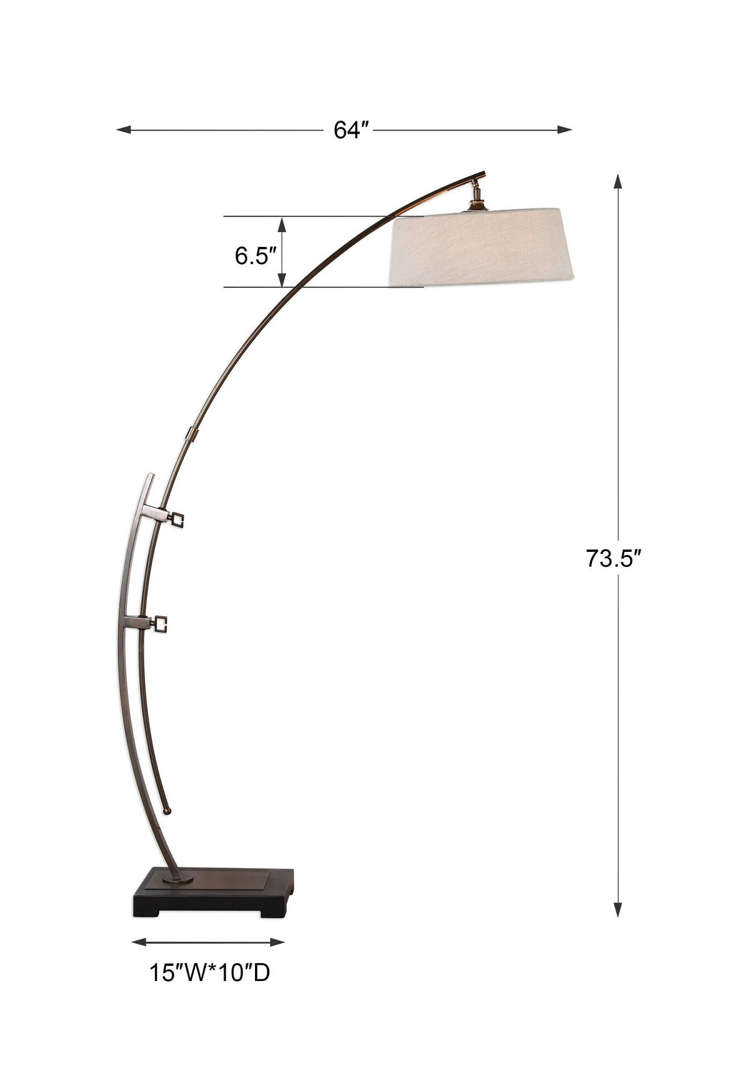 UTTERMOST, CALOGERO ARC FLOOR LAMP, FLOOR LAMP