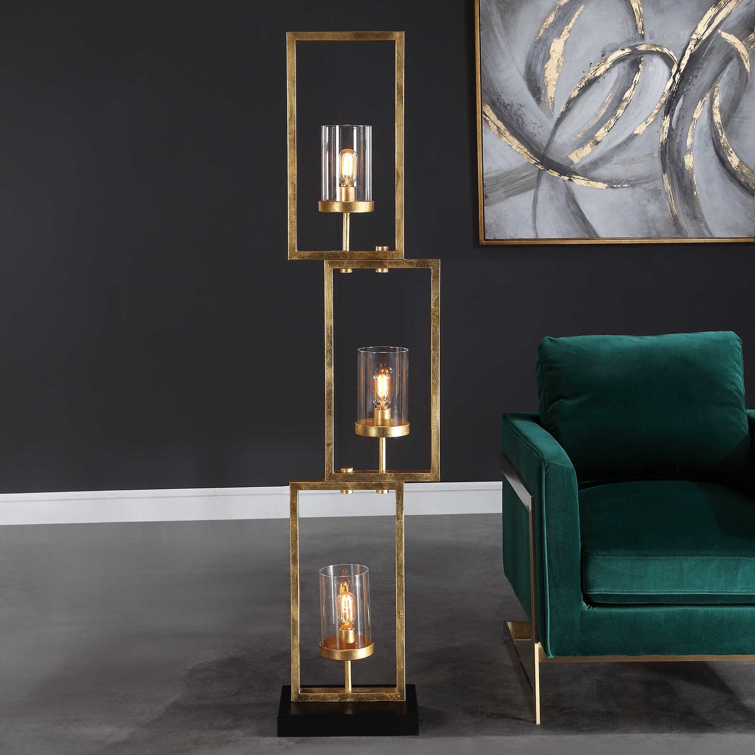 UTTERMOST, CIELO STAGGERED RECTANGLES FLOOR LAMP, FLOOR LAMP