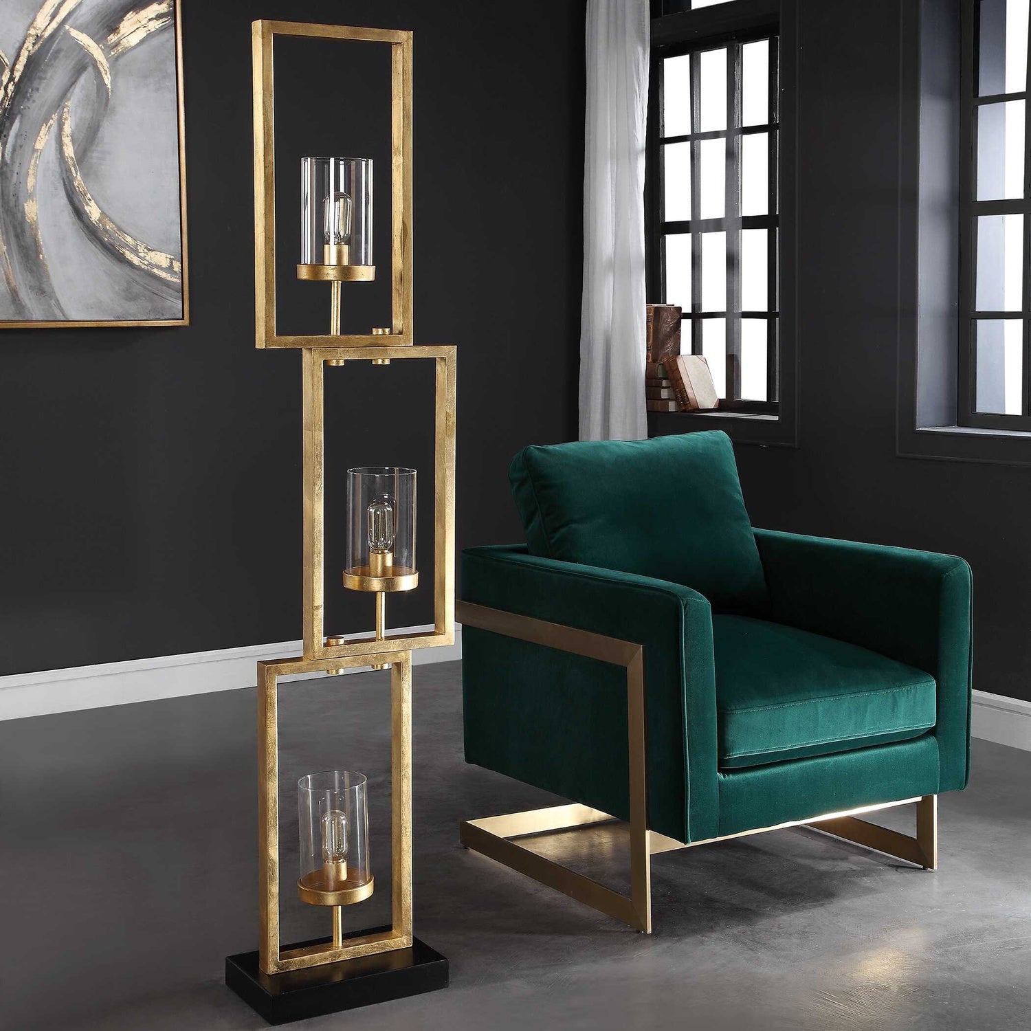 UTTERMOST, CIELO STAGGERED RECTANGLES FLOOR LAMP, FLOOR LAMP