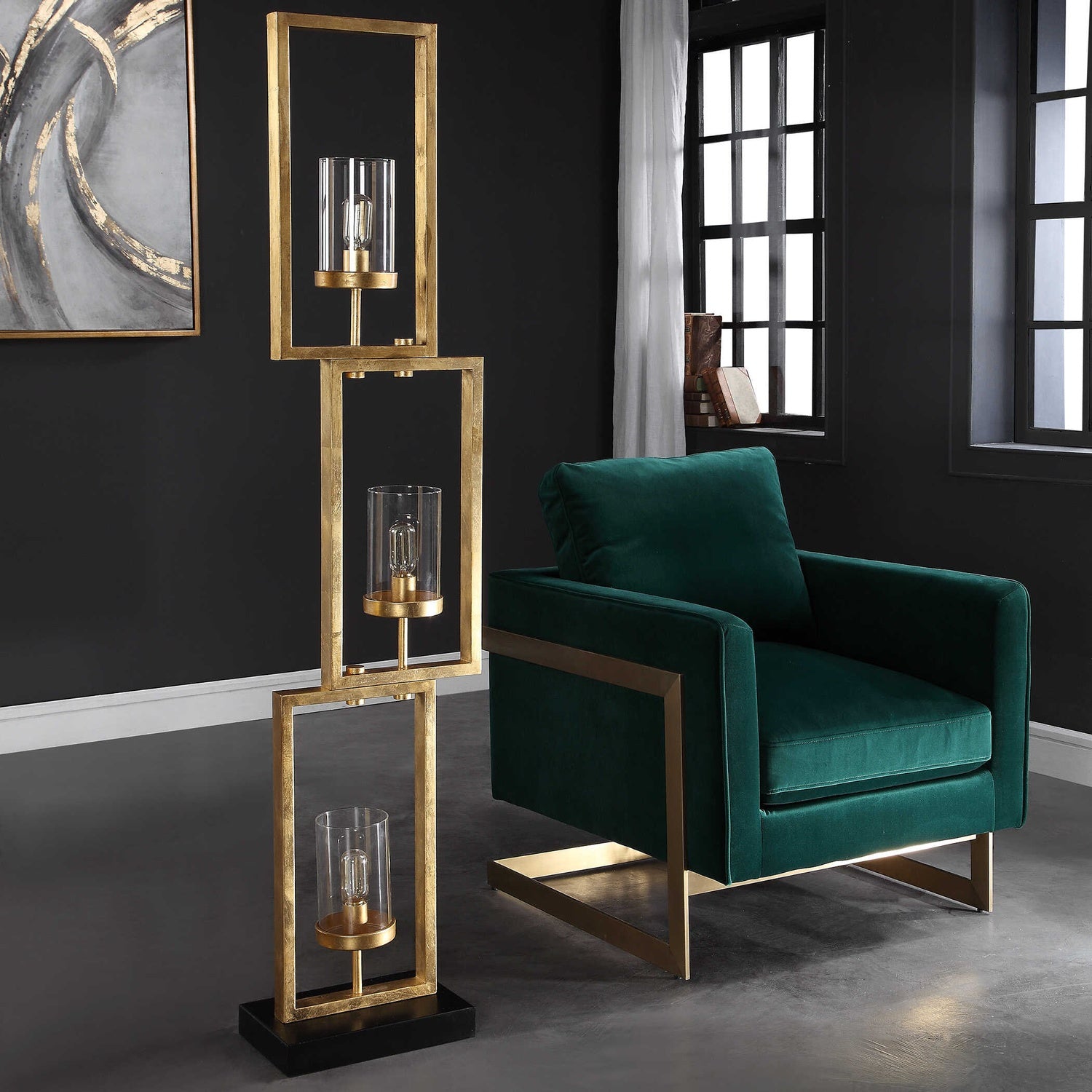UTTERMOST, CIELO STAGGERED RECTANGLES FLOOR LAMP, FLOOR LAMP