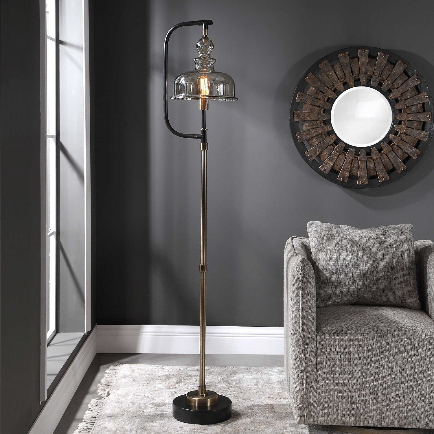 UTTERMOST, Elieser Industrial Floor Lamp, FLOOR LAMP