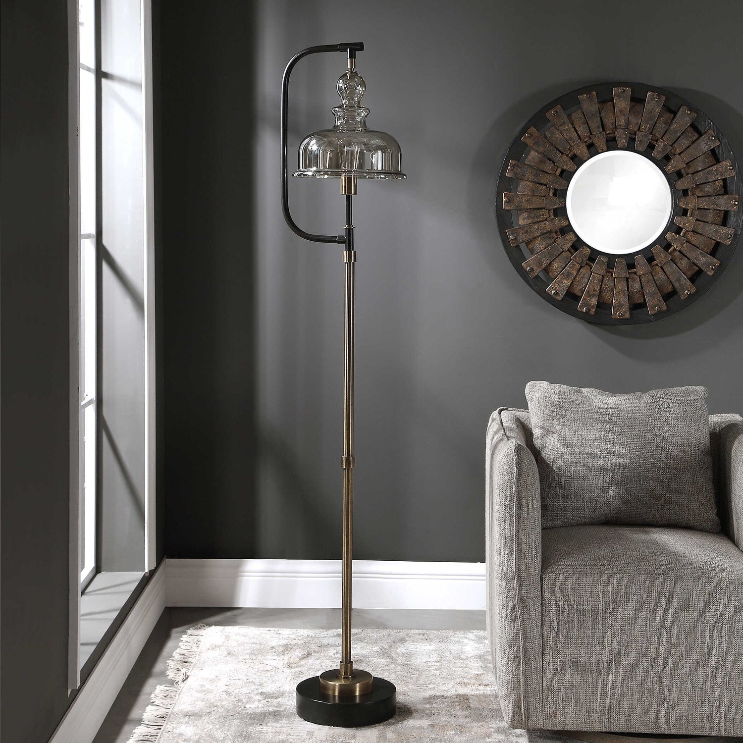 UTTERMOST, Elieser Industrial Floor Lamp, FLOOR LAMP
