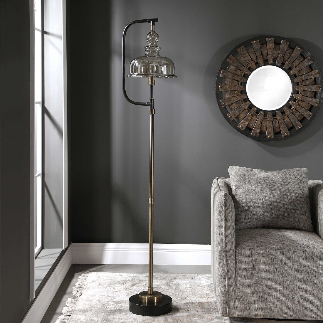 UTTERMOST, Elieser Industrial Floor Lamp, FLOOR LAMP