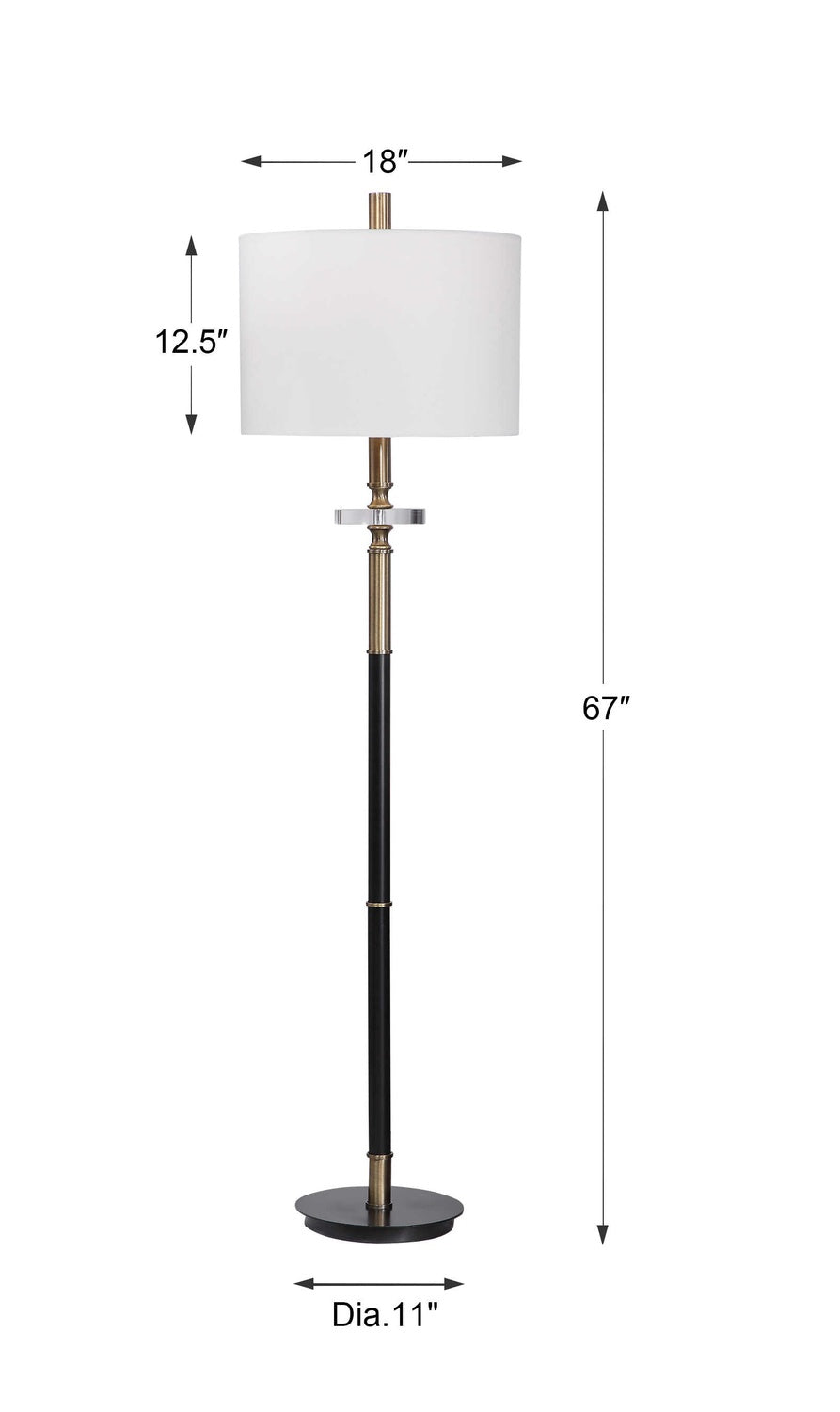 UTTERMOST, MAUD AGED FLOOR LAMP, FLOOR LAMP
