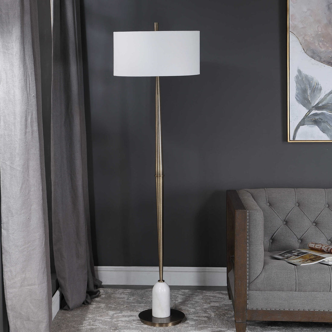 UTTERMOST, Minette Mid-Century Floor Lamp, FLOOR LAMP