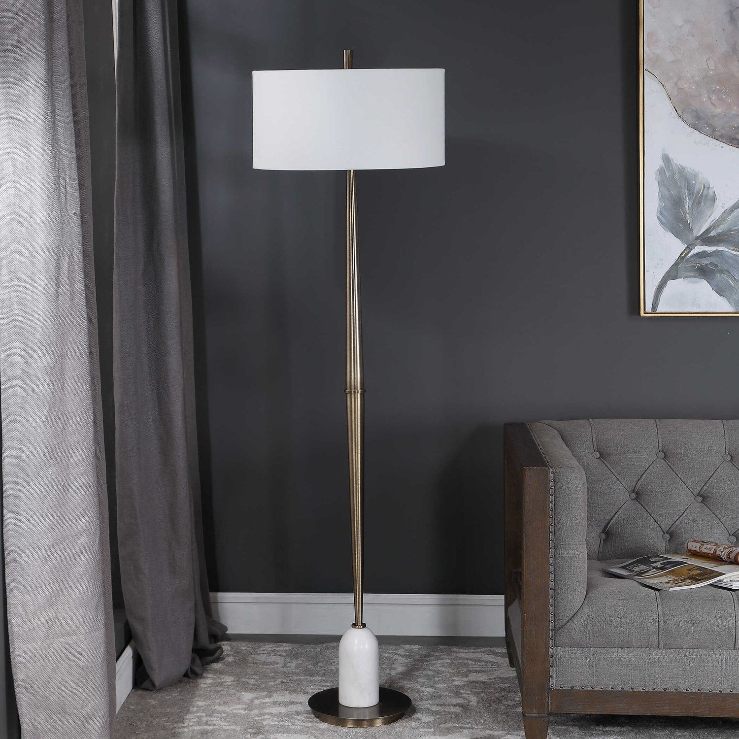 UTTERMOST, Minette Mid-Century Floor Lamp, FLOOR LAMP