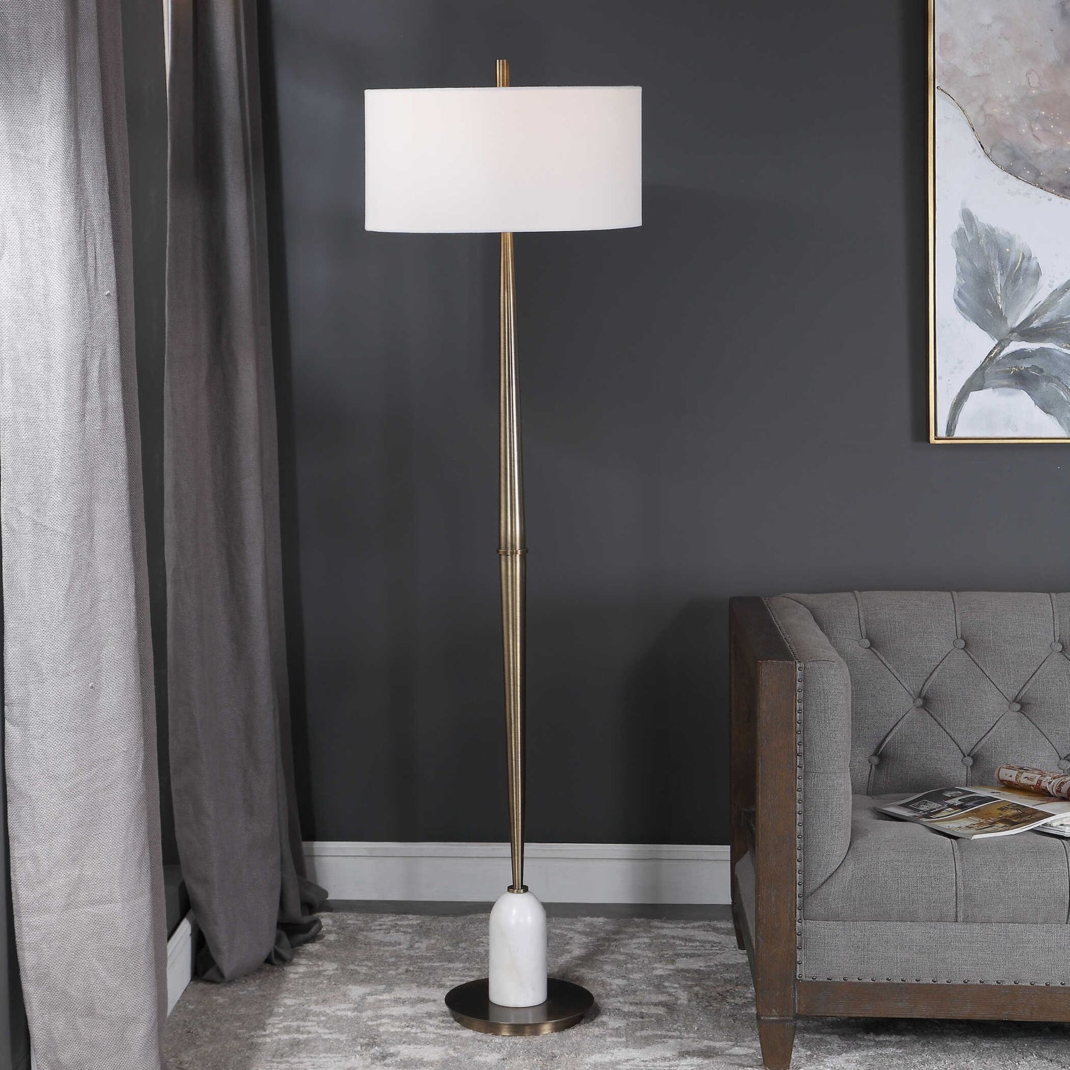 UTTERMOST, MINETTE MID-CENTURY FLOOR LAMP, FLOOR LAMP
