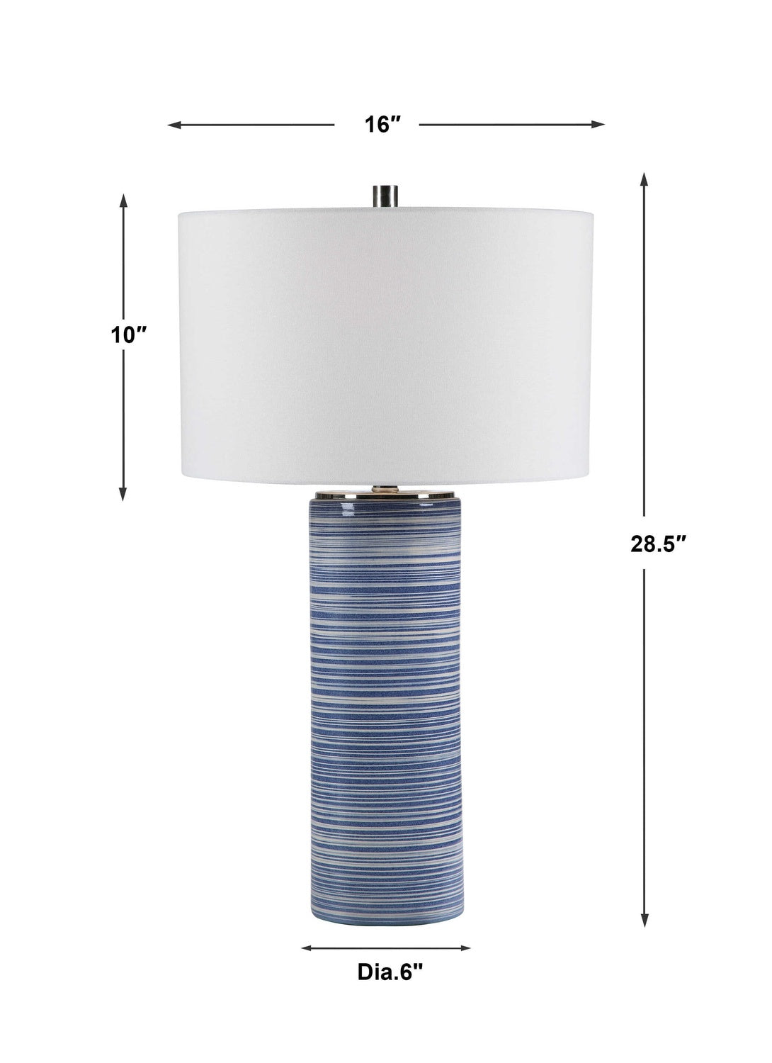 UTTERMOST, MONTAUK STRIPED TABLE LAMP, TABLE LAMPS