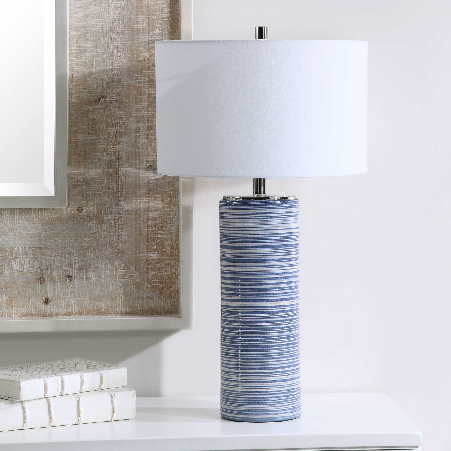 UTTERMOST, MONTAUK STRIPED TABLE LAMP, TABLE LAMPS