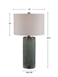 UTTERMOST, Callais Crackled Aqua Table Lamp, TABLE LAMPS