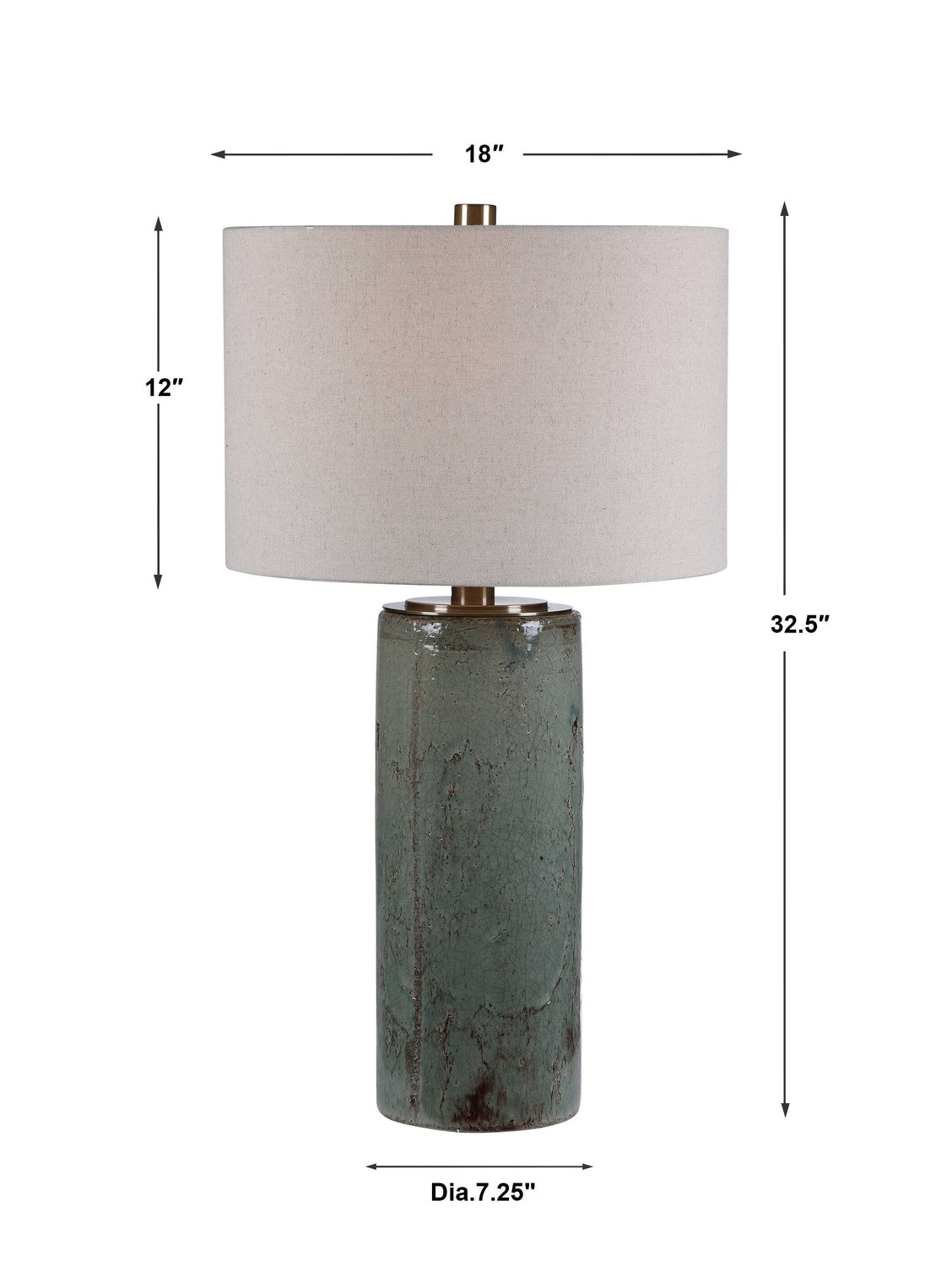 UTTERMOST, Callais Crackled Aqua Table Lamp, TABLE LAMPS