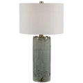 UTTERMOST, Callais Crackled Aqua Table Lamp, TABLE LAMPS