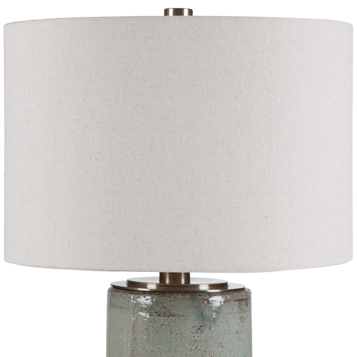 UTTERMOST, CALLAIS CRACKLED AQUA TABLE LAMP, TABLE LAMPS