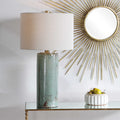 UTTERMOST, Callais Crackled Aqua Table Lamp, TABLE LAMPS
