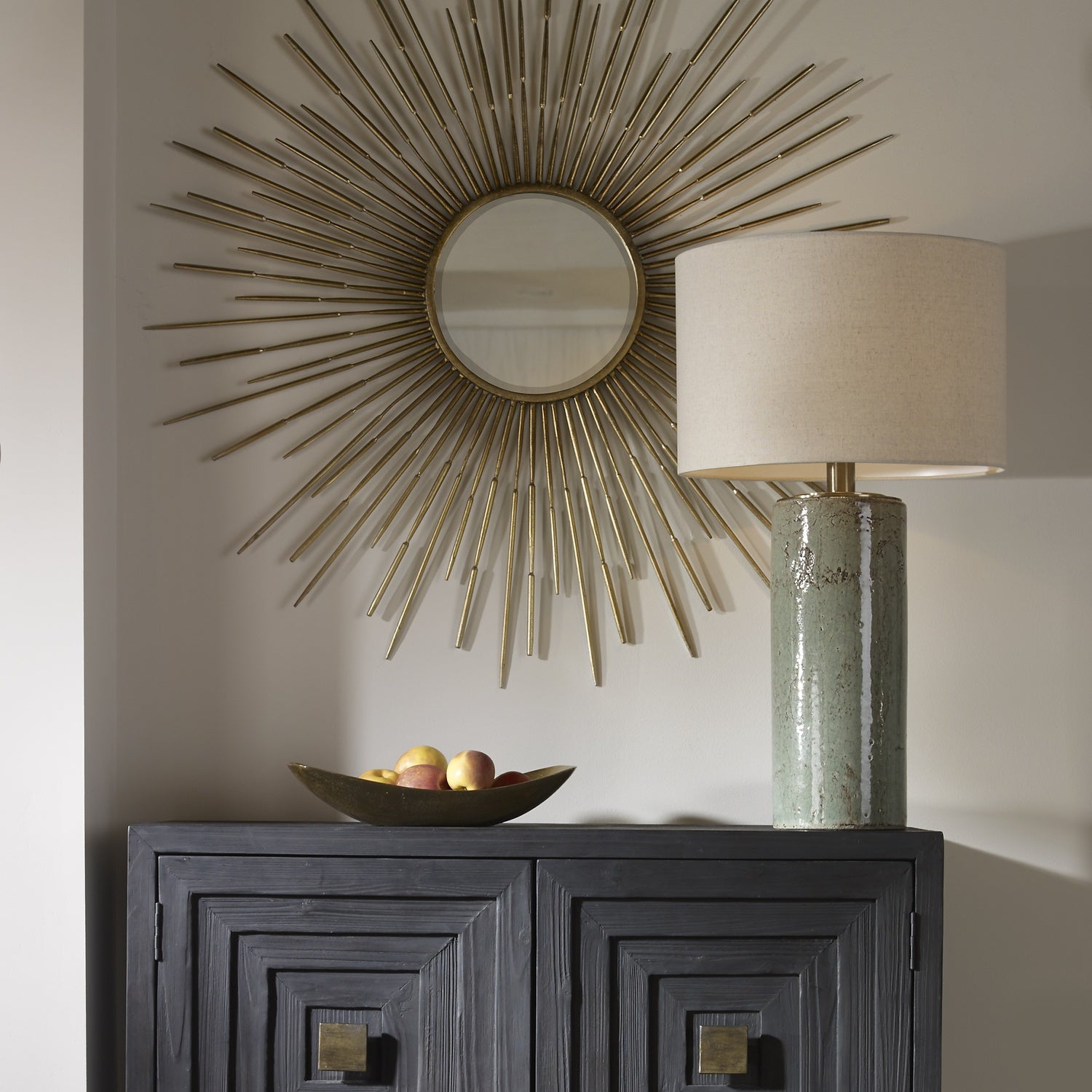 UTTERMOST, CALLAIS CRACKLED AQUA TABLE LAMP, TABLE LAMPS