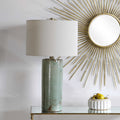 UTTERMOST, Callais Crackled Aqua Table Lamp, TABLE LAMPS