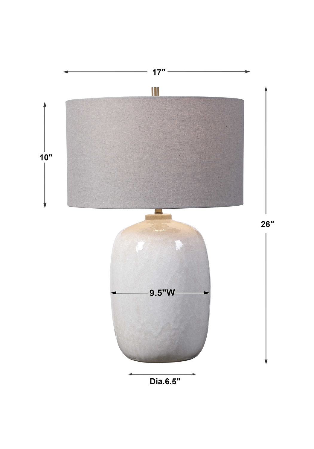 UTTERMOST, Winterscape Glaze Table Lamp, TABLE LAMPS