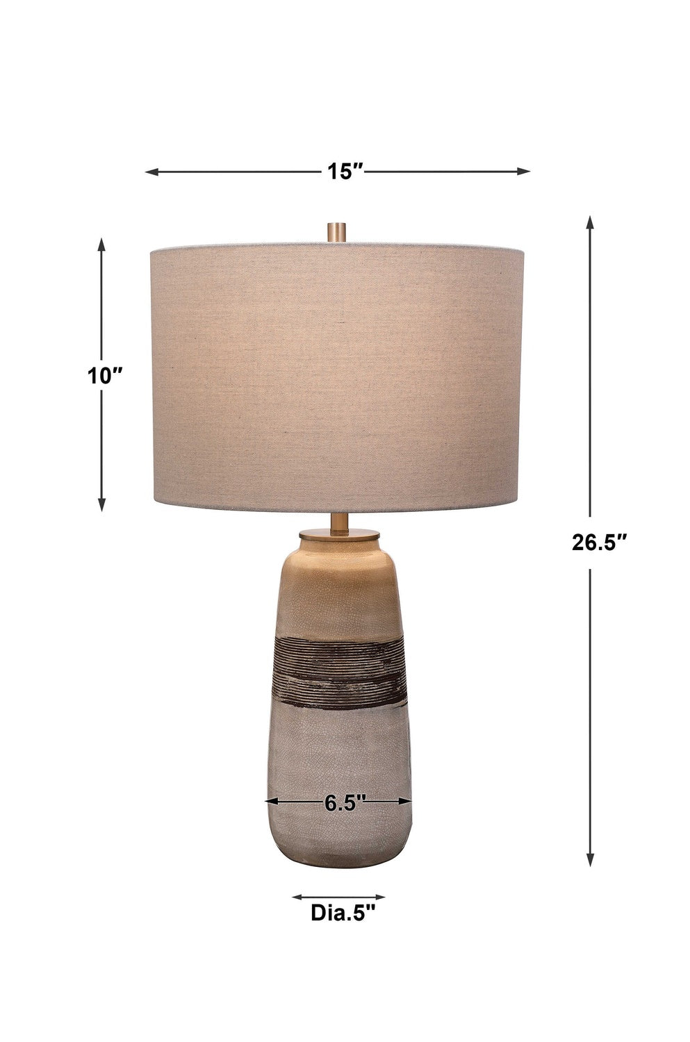 UTTERMOST, COMANCHE CRACKLE TABLE LAMP, TABLE LAMPS