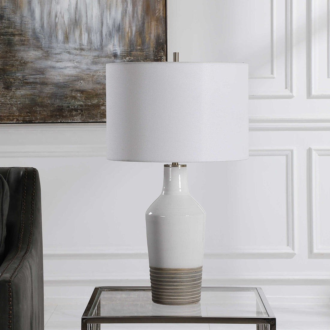 UTTERMOST, Dakota Crackle Table Lamp, TABLE LAMPS