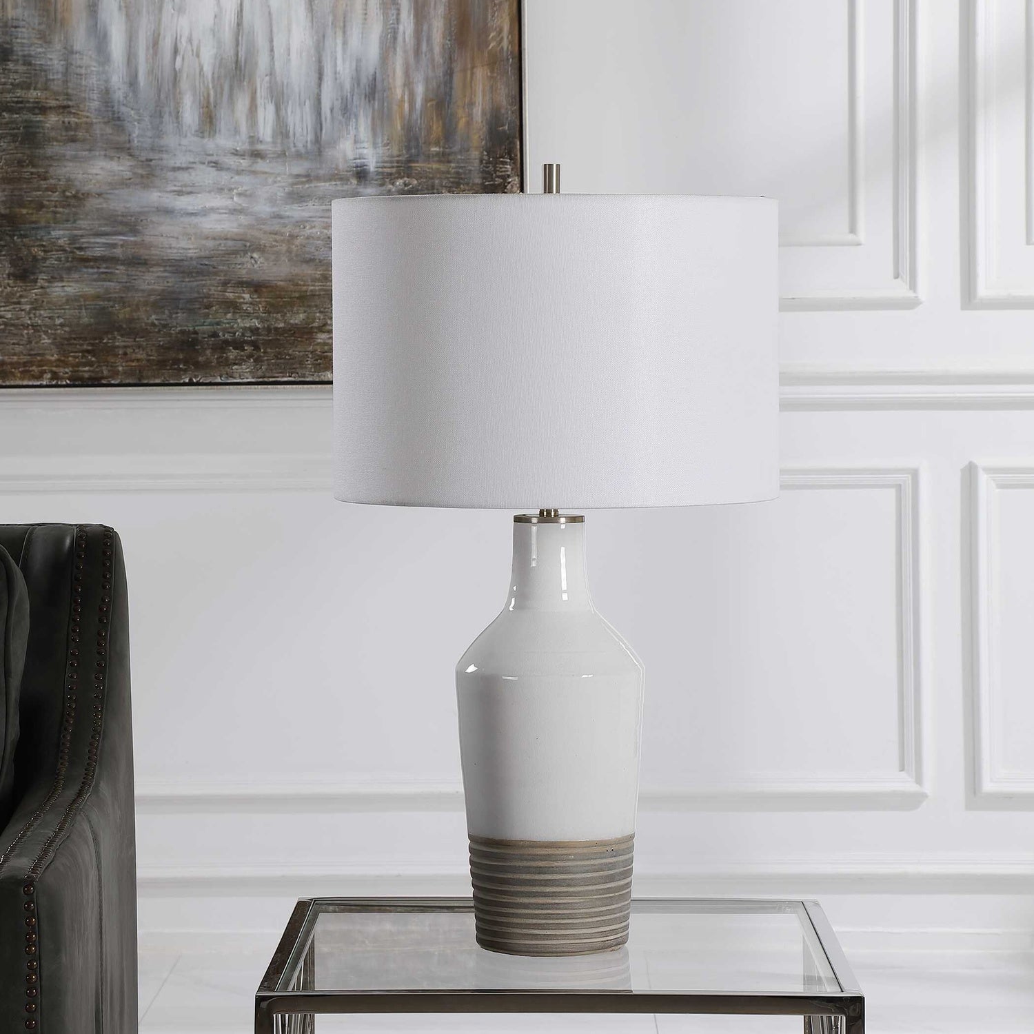 UTTERMOST, DAKOTA CRACKLE TABLE LAMP, TABLE LAMPS