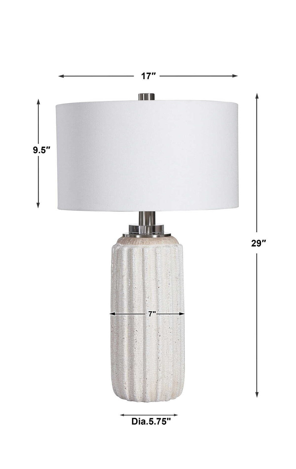 UTTERMOST, AZARIAH CRACKLE TABLE LAMP, TABLE LAMPS