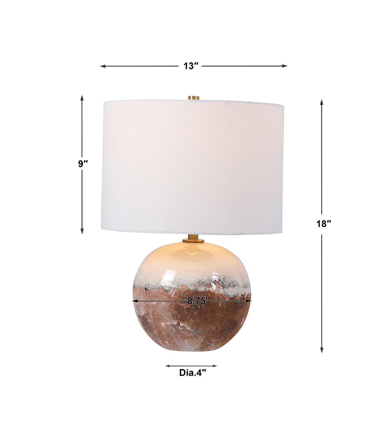 UTTERMOST, Durango Terracotta Accent Lamp, TABLE LAMPS