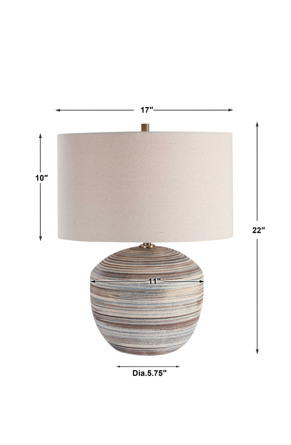 UTTERMOST, Prospect Striped Accent Lamp, TABLE LAMPS