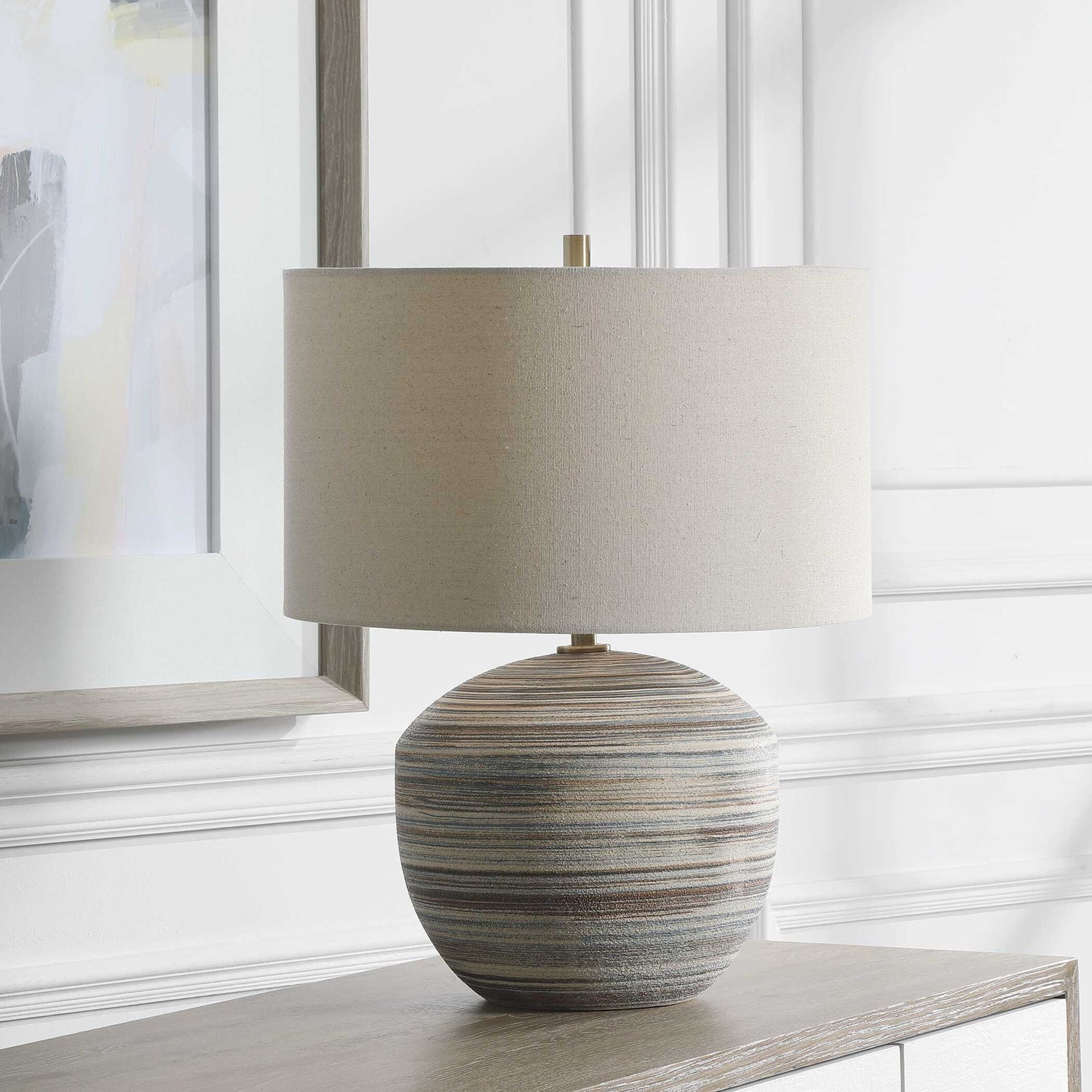UTTERMOST, PROSPECT STRIPED ACCENT LAMP, TABLE LAMPS