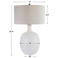 UTTERMOST, Whiteout Mottled Table Lamp, TABLE LAMPS