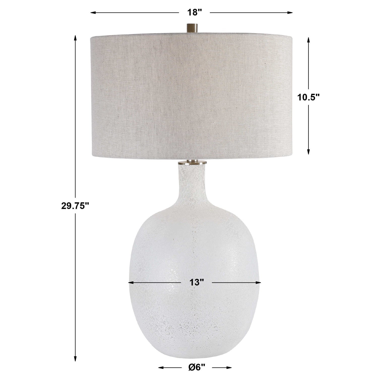 UTTERMOST, Whiteout Mottled Table Lamp, TABLE LAMPS