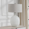 UTTERMOST, WHITEOUT MOTTLED TABLE LAMP, TABLE LAMPS