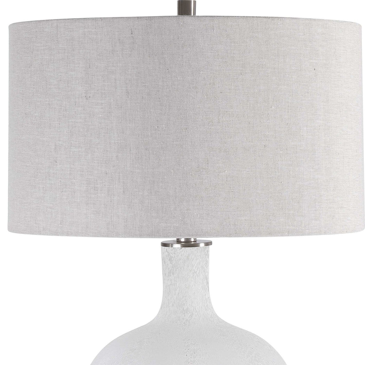 UTTERMOST, WHITEOUT MOTTLED TABLE LAMP, TABLE LAMPS