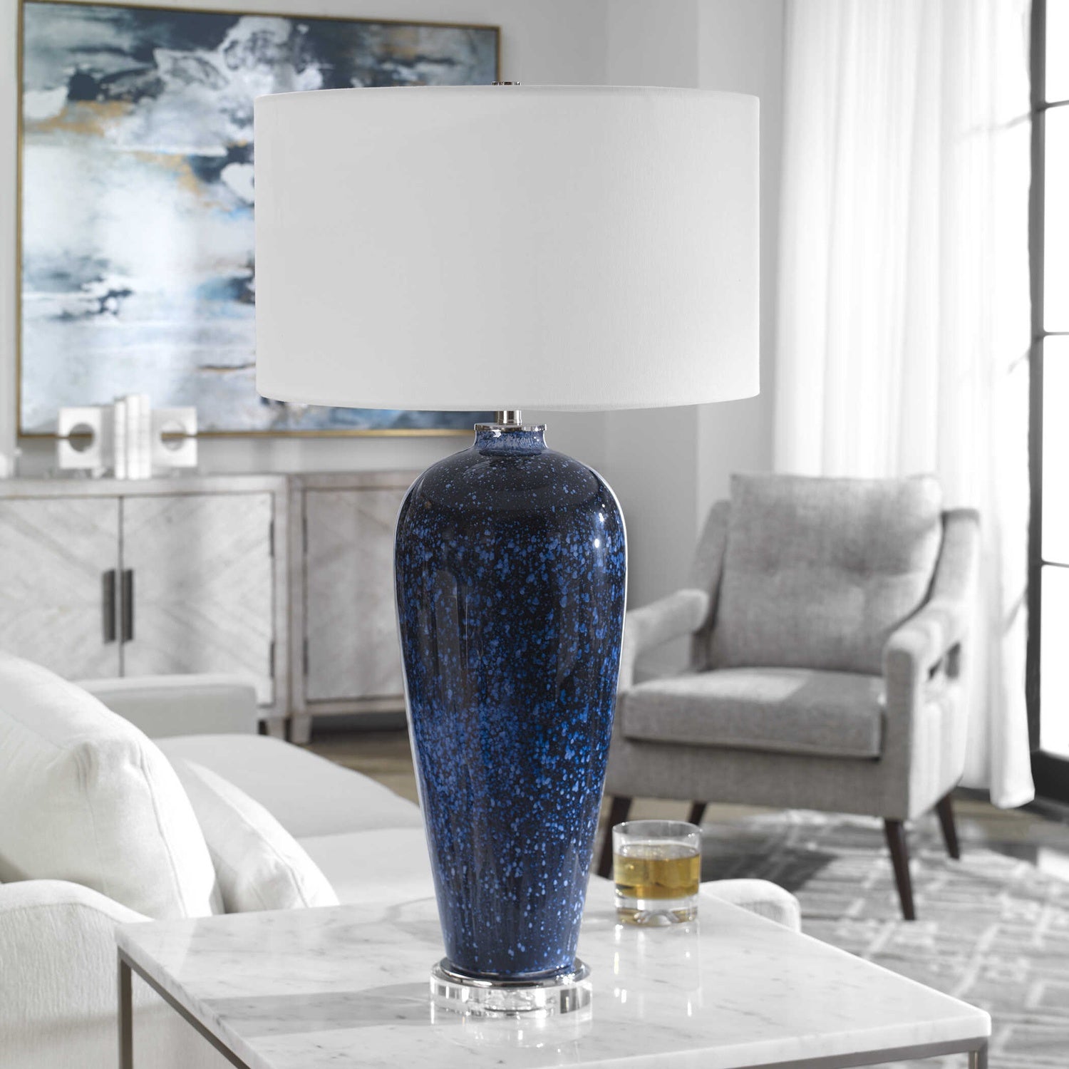 UTTERMOST, Stargazer Cobalt Table Lamp, TABLE LAMPS