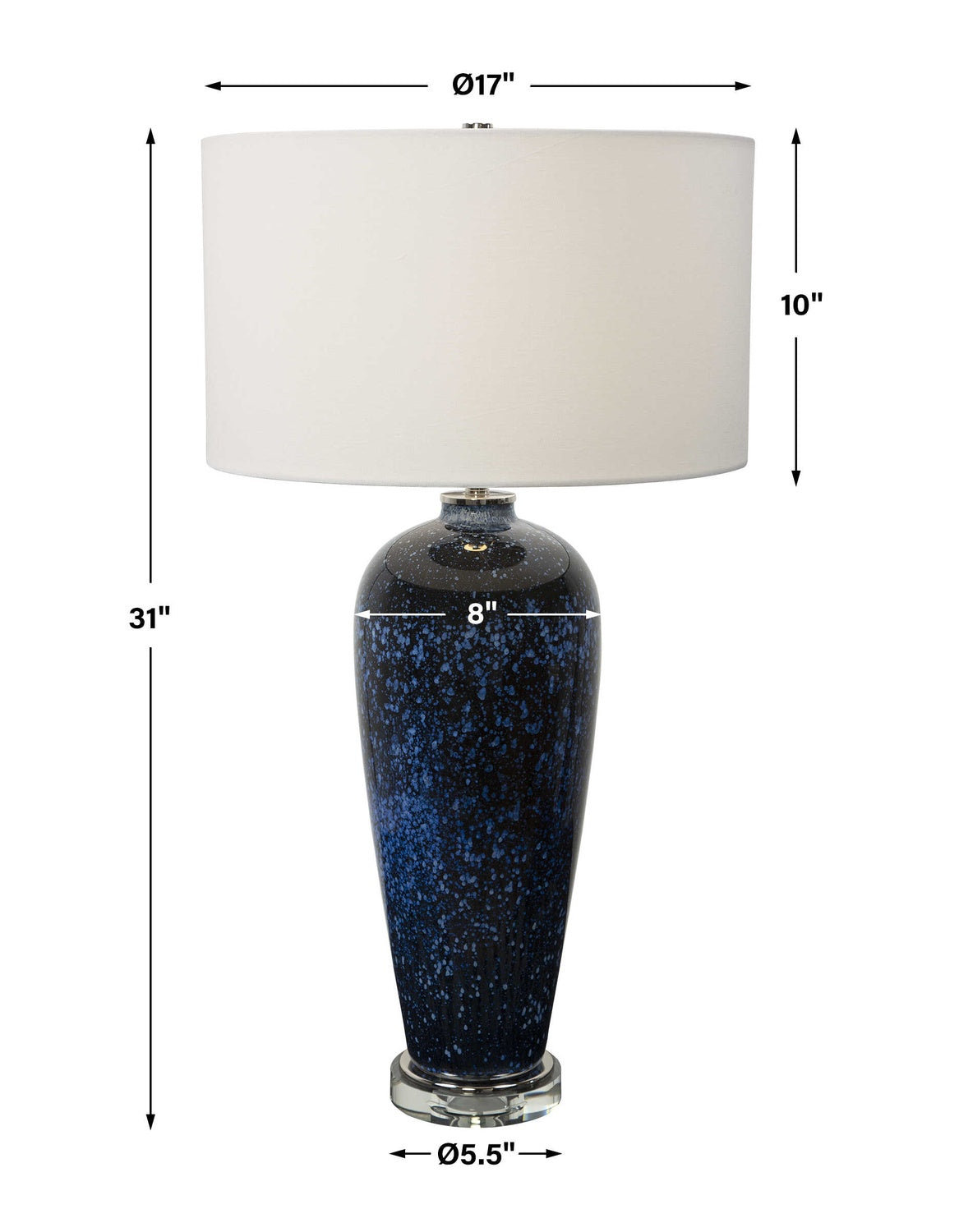 UTTERMOST, STARGAZER COBALT TABLE LAMP, TABLE LAMPS