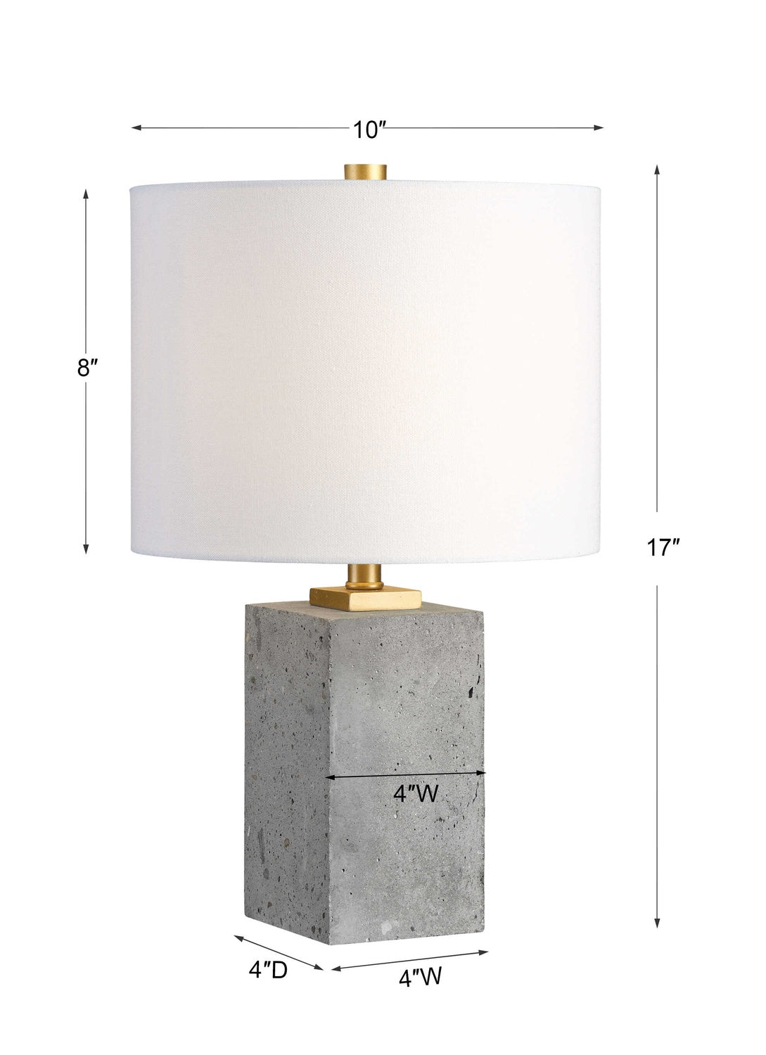 UTTERMOST, Drexel Concrete Block Lamp, TABLE LAMPS