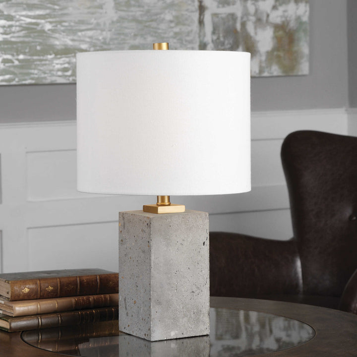 UTTERMOST, DREXEL CONCRETE BLOCK LAMP, TABLE LAMPS