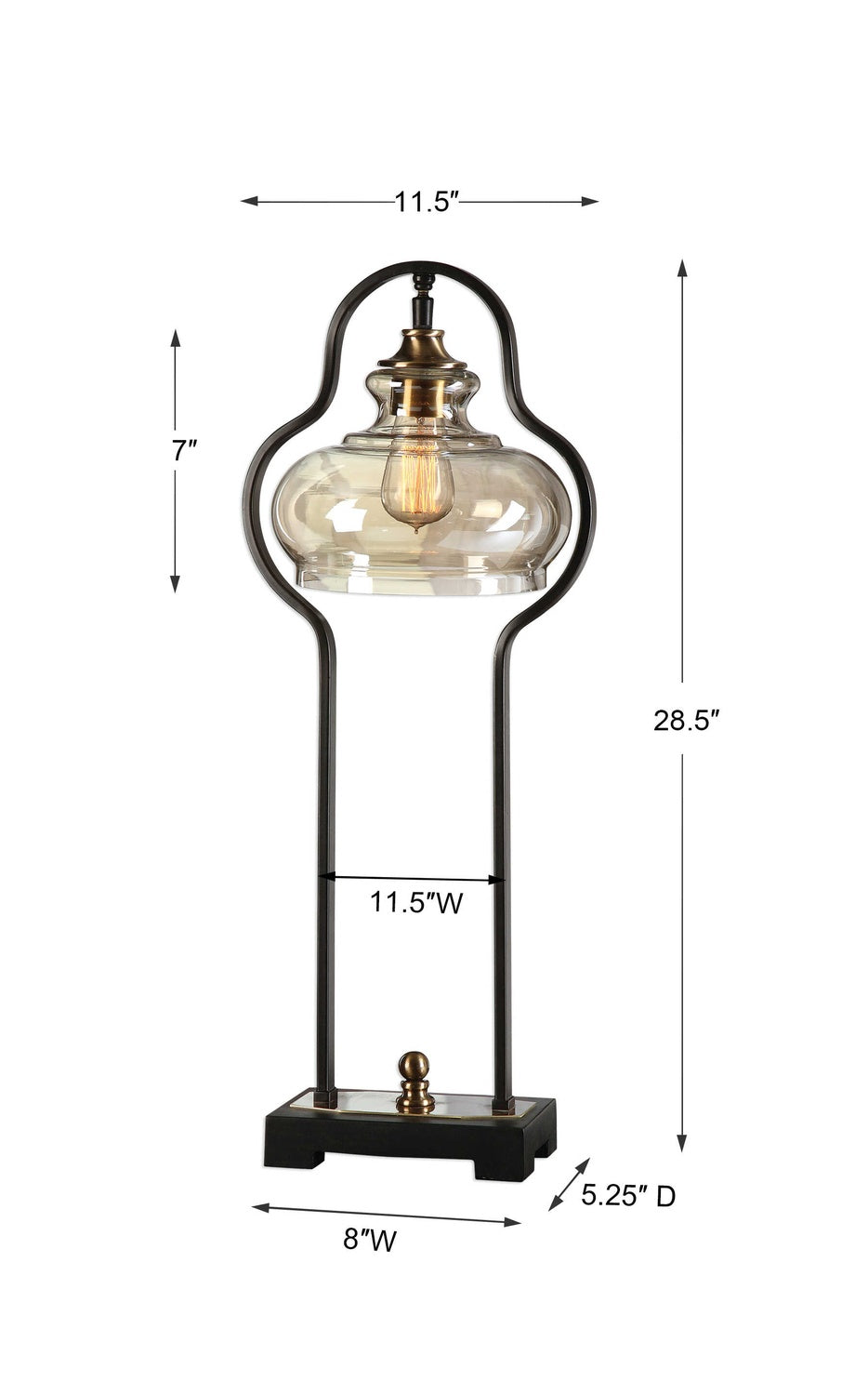 UTTERMOST, COTULLA AGED DESK LAMP, DESK LAMPS