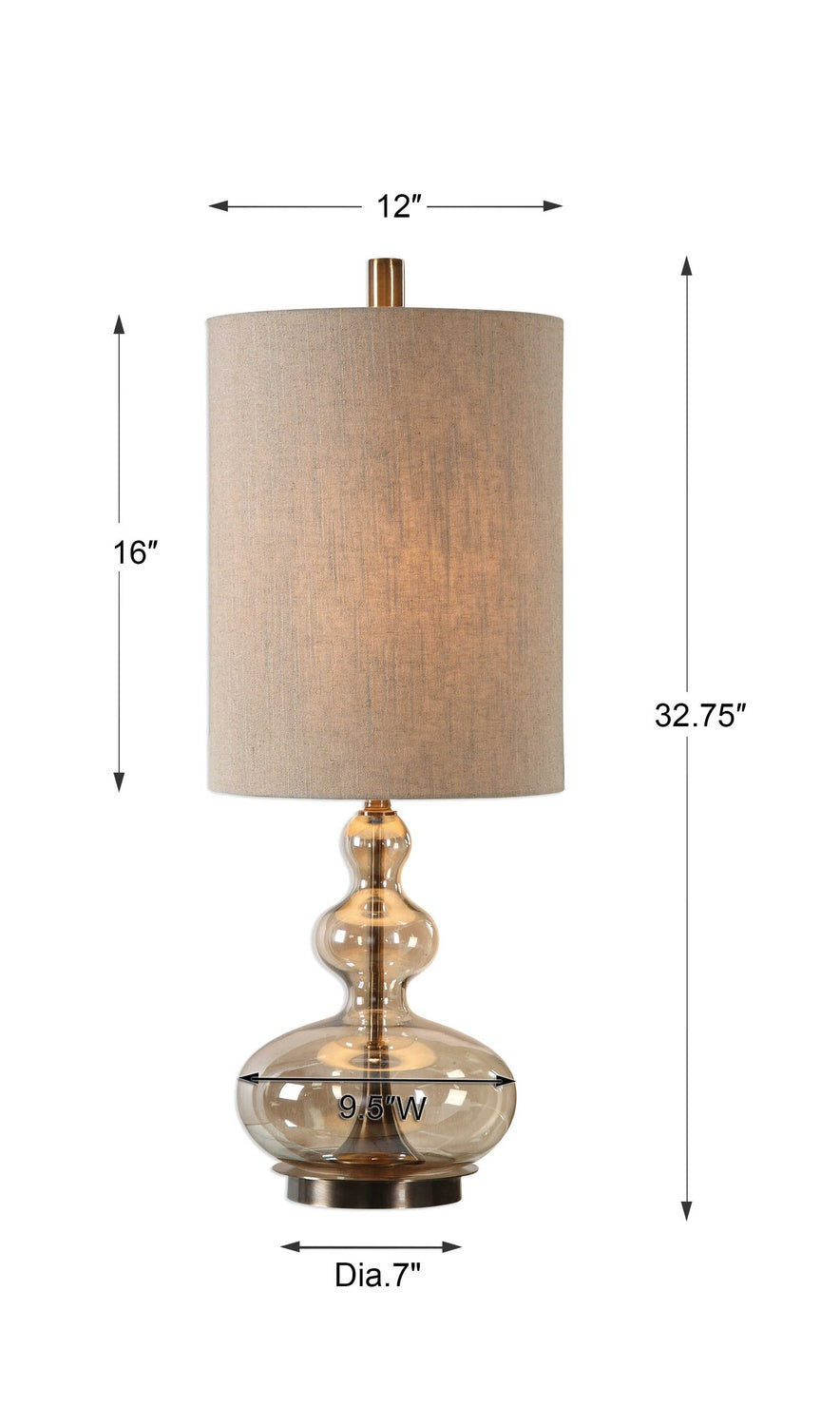 UTTERMOST, Formoso Amber Table Lamp, TABLE LAMPS
