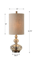 UTTERMOST, FORMOSO AMBER TABLE LAMP, TABLE LAMPS